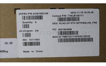 Lenovo 5CB1H82105 Tastatur inkl. TopcaseASM_FRA C82SH StoBL