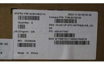 Lenovo 5CB1H82114 Tastatur inkl. TopcaseASM_CZE/SLK C82SH StoBL