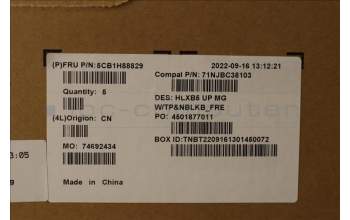 Lenovo 5CB1H88829 C-Cover with keyboard, French, Non-Backlight, US