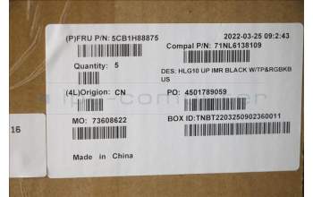 Lenovo 5CB1H88875 Tastatur inkl. Topcase ASM_ENG C82S9RGB BLA