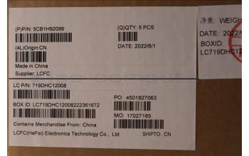 Lenovo 5CB1H92099 Tastatur inkl. Topcase ASM_NORDIC L82QD NFPCG