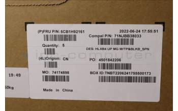 Lenovo 5CB1H92161 Tastatur inkl. Topcase spanisch C21DK MGBL