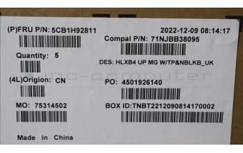 Lenovo 5CB1H92811 Tastatur inkl. Topcase ASM_UK C21DK MGNBL