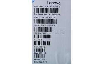 Lenovo 5CB1H92910 Tastatur inkl. Topcase ASM_BEL H 82SK CLGY UMA
