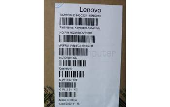 Lenovo 5CB1H95408 Tastatur inkl. Topcase ASM_FRA H 82SK CLGY UMA