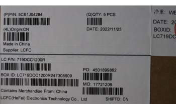 Lenovo 5CB1J04284 Tastatur inkl. Topcase ASM_CZE/SLK L82TF RGBOG