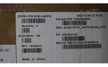 Lenovo 5CB1J05018 Tastatur inkl. TopcaseASM_SPA C82SD PLAB FPBL