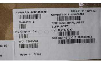 Lenovo 5CB1J05022 Tastatur inkl. TopcaseASM_POR C82SD PLAB FPBL