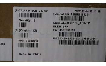 Lenovo 5CB1J07451 Tastatur inkl. TopcaseASM_SPA C82SD PLAB NFPBL