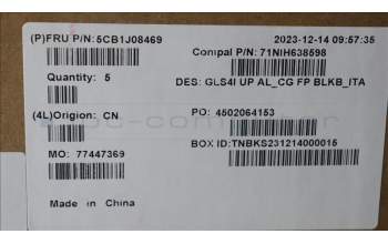 Lenovo 5CB1J08469 Tastatur inkl. TopcaseASM_ITA C82SD ALCG FPBL