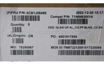 Lenovo 5CB1J08485 Tastatur inkl. TopcaseASMCZE/SLKC82SD ALCGFPBL