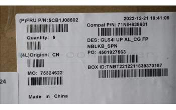 Lenovo 5CB1J08502 Tastatur inkl. TopcaseASM_SPA C82SD ALCG FPNBL