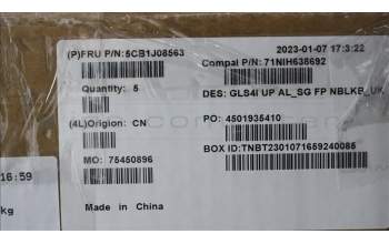 Lenovo 5CB1J08563 Tastatur inkl. TopcaseASM_UK C82SD ALSG FPNBL