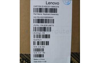 Lenovo 5CB1J08773 Tastatur inkl. Topcase spanisch H 82SN CLGY DIS