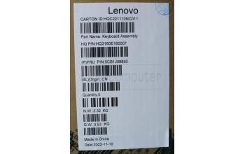 Lenovo 5CB1J08850 Tastatur inkl. Topcase ASM_ENG H 82SN STGY UMA