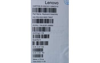 Lenovo 5CB1J08869 Tastatur inkl. Topcase spanisch H 82SN STGY UMA
