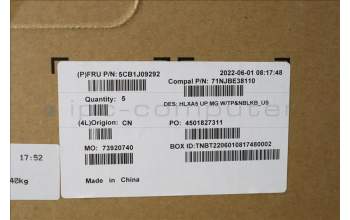 Lenovo 5CB1J09292 Tastatur inkl. Topcase ASM_ENG C21DJ MGNBL