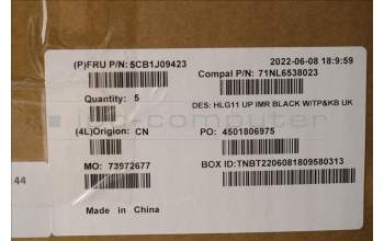 Lenovo 5CB1J09423 Tastatur inkl. Topcase ASM_UK C 82SA BLA