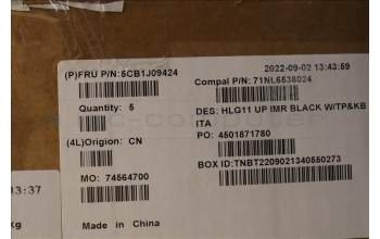 Lenovo 5CB1J09424 Tastatur inkl. Topcase ASM_ITA C 82SA BLA