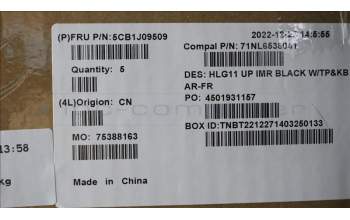 Lenovo 5CB1J09509 Tastatur inkl. Topcase französisch/arabsich C 82SA BLA