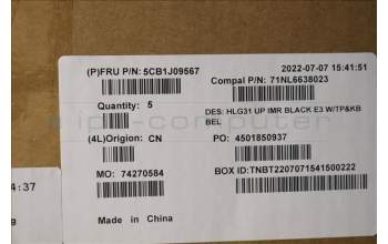 Lenovo 5CB1J09567 Tastatur inkl. TopcaseASM_BEL C82SA E3 BLA