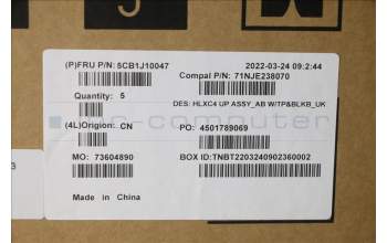 Lenovo 5CB1J10047 Tastatur inkl. Topcase ASM_UK C21DM AB BLKB N