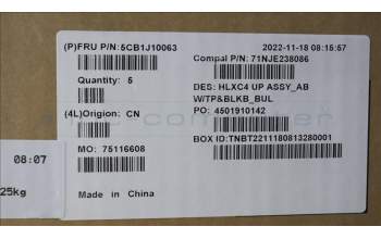 Lenovo 5CB1J10063 Tastatur inkl. Topcase ASM_BUL C21DM AB BLKB N