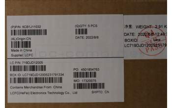 Lenovo 5CB1J11032 Tastatur inkl. Topcase ASM_NORDIC L82QF FPSB