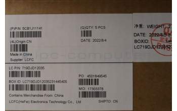 Lenovo 5CB1J11141 Tastatur inkl. Topcase ASM_CZE/SLK L82QF NFPSG