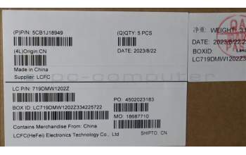 Lenovo 5CB1J18949 Tastatur inkl. Topcase ASM_NORDIC L82V7 FPGY