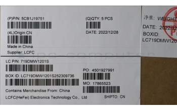 Lenovo 5CB1J19751 Tastatur inkl. Topcase ASM_BUL L82V7 NFPGY