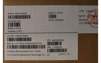 Lenovo 5CB1J30425 C-Cover with keyboard, US English Euro, Backlight, Fingerprint, US