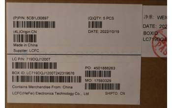 Lenovo 5CB1J30897 Tastatur inkl. Topcase ASM_RUS L82UH FP BL