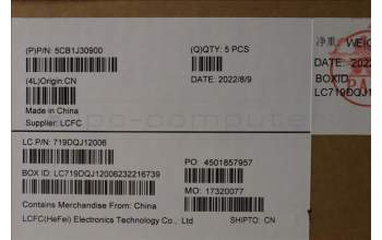 Lenovo 5CB1J30900 Tastatur inkl. Topcase schweiz L82UH FP BL