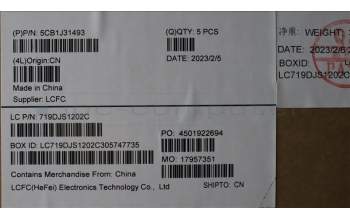 Lenovo 5CB1J31493 Tastatur inkl. Topcase ASM_FRA L82UG OG_WH