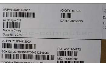 Lenovo 5CB1J37657 Tastatur inkl. Topcase ASM_UKR L82V6 NFP_CG