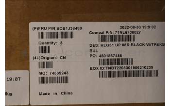 Lenovo 5CB1J38489 Tastatur inkl. Topcase ASM_BUL C 82SC BLA