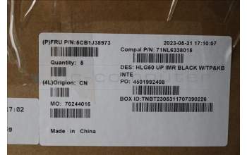 Lenovo 5CB1J38973 Tastatur inkl. Topcase ASM_EURO ENG C82SB BLA