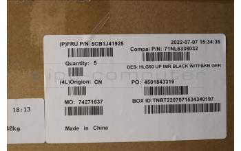 Lenovo 5CB1J41925 Tastatur inkl. Topcase deutsch C 82SB BLA