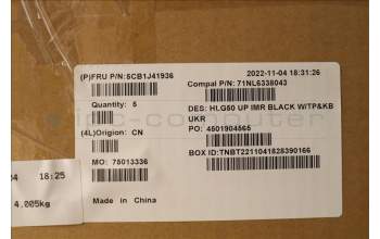 Lenovo 5CB1J41936 Tastatur inkl. Topcase ASM_UKR C 82SB BLA