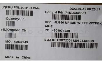 Lenovo 5CB1J41944 Tastatur inkl. Topcase ASM_ARA C 82SB WHT