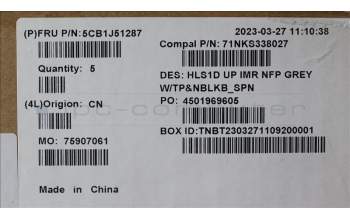 Lenovo 5CB1J51287 Tastatur inkl. TopcaseASM_SPA C82VG NFP CG