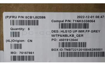 Lenovo 5CB1J52086 Tastatur inkl. TopcaseASM_GER C82VG FP CG