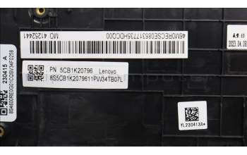 Lenovo 5CB1K20796 Tastatur inkl. Topcase ASM_RUS W82XX AG BL