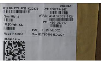 Lenovo 5CB1K20835 Tastatur inkl. Topcase ASM_NORDIC W82XX AG