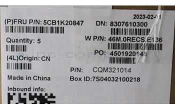 Lenovo 5CB1K20847 Tastatur inkl. Topcase ASM_ENG W82XX SB BL