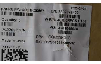 Lenovo 5CB1K20867 Tastatur inkl. Topcase ASM_HUN W82XX SB BL