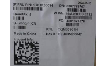 Lenovo 5CB1K60094 Tastatur inkl. Topcase ASM_EURO_ENG W82XX SB