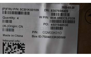 Lenovo 5CB1K60109 Tastatur inkl. Topcase ASM_ENG W 82XY AB