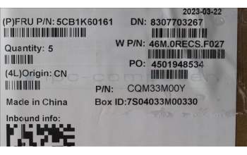 Lenovo 5CB1K60161 Tastatur inkl. Topcase ASM_HUN W 82XY AG